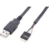 AKASA USB kábel átalakító belsőről külsőre, 4 pólusú, 40 cm, Akasa EXUSBIE-40