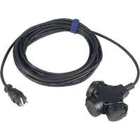 SIROX Kültéri, gumi hálózati hosszabbítókábel védőkupakkal, fekete, 10 m, H07RN-F 3G 1,5 mm2, SIROX 345.510