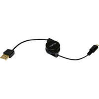 LogiLink USB - Mikro USB átalakító kábel, feltekercselővel 0.75 m fekete LogiLink CU0090