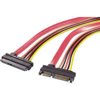 Renkforce SATA kombinált hosszabbító kábel, 0,2 m, Renkforce