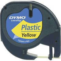 DYMO DYMO feliratozószalag LetraTag, 12mm, hiper-sárga/fekete, polieszter, S0721670