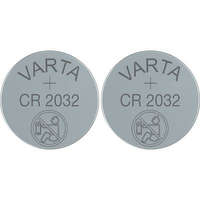 Varta CR2032 lítium gombelem, 3 V, 230 mA, 2 db, Varta BR2032, DL2032, ECR2032, KCR2032, KL2032, KECR2032, LM2032