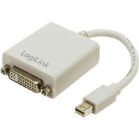 LogiLink DisplayPort - DVI átalakító adapter, 1x mini DisplayPort dugó - 1x DVI aljzat 24+5 pól., fehér, LogiLink