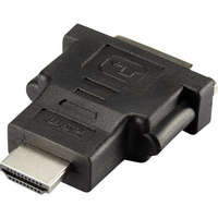 Renkforce HDMI - DVI átalakító adapter, 1x HDMI dugó - 1x DVI aljzat 24+1 pól., aranyozott, fekete, Renkforce