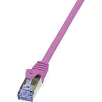 LogiLink RJ45 Hálózati csatlakozókábel, CAT 6A S/FTP [1x RJ45 dugó - 1x RJ45 dugó] 1 m Pink LogiLink