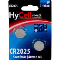 HyCell CR2025 lítium gombelem, 3 V, 140 mAh, 2 db, HyCell BR2025, DL2025, ECR2025, KCR2025, KL2025, KECR2025, LM2025