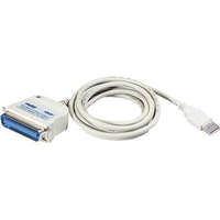Aten USB 2.0 adapter kábel, 1 x Centronics dugó - 1 x USB 2.0 dugó A, fehér, ATEN