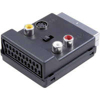 SpeaKa Professional SpeaKa Professional SCART / RCA / S videó Y adapter [1x SCART dugó - 3x RCA alj, SCART alj, S-videó alj] Fekete Átkapcsolóval