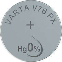 Varta V 76 PX gombelem, ezüstoxid, 1,55V, 160 mAh, Varta 357, 303, V13GS, SR44W, SR44, SR1154, D357, RW42, 228, J, 280-62