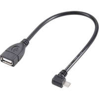 Renkforce OTG kábel, USB 2.0, mikro B dugó/A hüvely, 10 cm, Renkforce