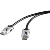 SpeaKa Professional Prémium HDMI 4k/Ultra-HD Csatlakozókábel[1x HDMI dugó - 1x HDMI dugó]1.50 mFeketeSpeaKa Professional