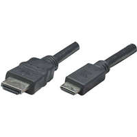 Manhattan HDMI kábel [1x HDMI dugó 1x HDMI mini C dugó] 1.8 m fekete Manhattan 756590