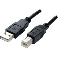 Manhattan USB 2.0 kábel [1x USB 2.0 dugó A - 1x USB 2.0 dugó B] 3 m fekete Manhattan 756614