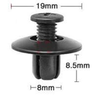 univerzális csavaros kárpit, burkolat rögzítő műanyag klipsz, bolha, kapocs CYT1131 (8mm)