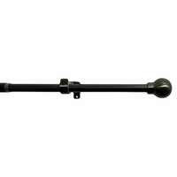 Gardinia Golyó széthúzható karnis szett 16/19 mm feketenikkel, 200 - 350 cm, gyűrűk nélkül, fekete, 200 - 350 cm