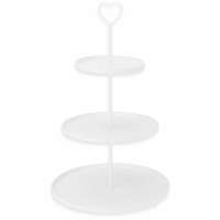 4-Home Fém polcos szekrény, 3 polc, 30 × 30 × 48 cm, fehér, fehér