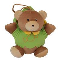 Baby Mix Baby Mix Maci gyerek plüss zenélő játék zöld, 23 cm