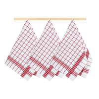 Bellatex Kocka konyharuha, piros, 50 x 70 cm, 3 db-os szett