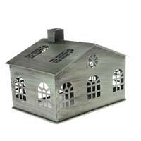4-Home Fém gyertyatartó Rustik House, 16 x 12 x 10 cm