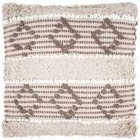 4-Home Dekoratív pamut párna barna minta, 45 x 45 cm, barna