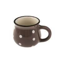 4-Home Dots kerámia bögre 75 ml, szürke , szürke, 75 ml