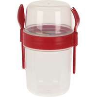 4-Home EH Salátástál evőeszközzel, 1100 ml, műanyag, színes
