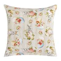 Bellatex Bellatex EMA Húsvét párnahuzat nyuszi ,bézs, 45 x 45 cm