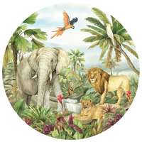 4-Home Kör alakú fotótapéta Jungle 125 x 125 cm, 2 rész