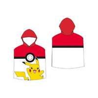 4-Home Pokémon Pokéball és Pikachu gyermek poncsó, 50 x 115 cm