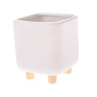 4-Home Roland kerámia virágtartó fehér, 10,3 x 12 cm