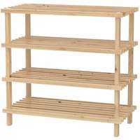 Kesper Kesper 69724 Cipőtartó állvány 4 polccal, világos, 54 x 52 x 26 cm, világosbarna