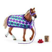 Schleich Schleich Angol félvér lópokróccal, 18 cm