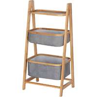 Wenko Wenko Bambusz polc 1 polccal és 2 kosárral Bahari, 91 x 34 x 44 cm