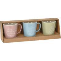 4-Home EH Tea time 3 db-os porcelán bögre készlet, 330 ml