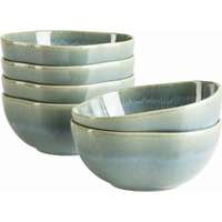 Mäser Mäser Cordelia Atacama Green Textura tálkészlet, 16 cm, 6 db, világoskék