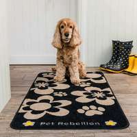 4-Home PET REBELLION Futópad XL Flowers Black, 57 x 110cm, fekete