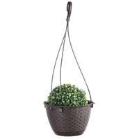 4-Home RATOLLA ROUND kaspó 21,7 v.14,2cm,3,4l,BA st. (440U), függő, barna