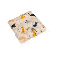 Bellatex Bellatex Adéla steppelt párna, sárga macska, 40 x40 cm