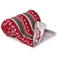 4Home 4Home gyapjú hatású pléd Rénszarvasok, 150 x 200 cm