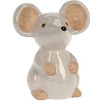 4-Home Egér kerti dekoráció fehér, 13 x 15,5 x 10 cm, porcelán