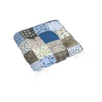 Bellatex Bellatex Adéla steppelt Patchwork kék ülőpárna, 40x 40 cm