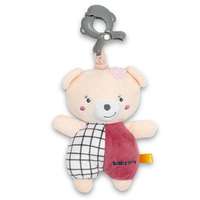 Baby Mix Baby Mix Maci gyerek zenélő plüss játék csipesszelr ózsaszín, 24 cm