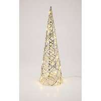 4-Home Karácsonyi világító kúp Silver, 40 x 12 cm, 20mikro LED, elemes
