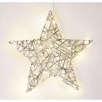 4-Home Karácsonyi világító csillag Silver, 30 x 30 cm, 20mikro LED, elemes