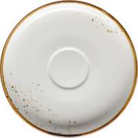 Mäser Mäser Pintar fehér kávéscsésze alátét, barna pöttyös, 14 cm, barna, L