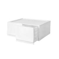 Phoenix Wave twin Snow moduláris tárolódoboz kerekek nélkül 54,6 x 43,4 x 22 cm, fehér, széles - 2 fiók