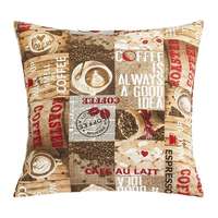 Bellatex Bellatex EMA Kávé párnahuzat barna, piros, 45 x45 cm