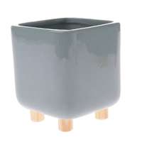 4-Home Kerámia virágcserép Roland zöld, 10,3 x 12 cm