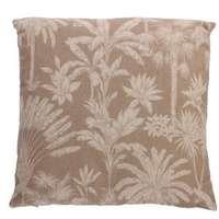 4-Home Pálmák párna barna, 45 x 45 cm