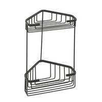 Gedy GEDY 2482-14 Smart kétszintes sarokpolc 20 x 32,5x 15,1 cm, matt fekete